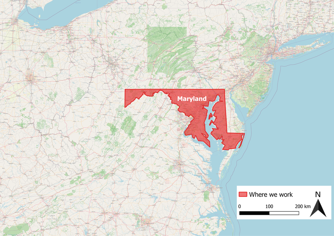 Maryland map